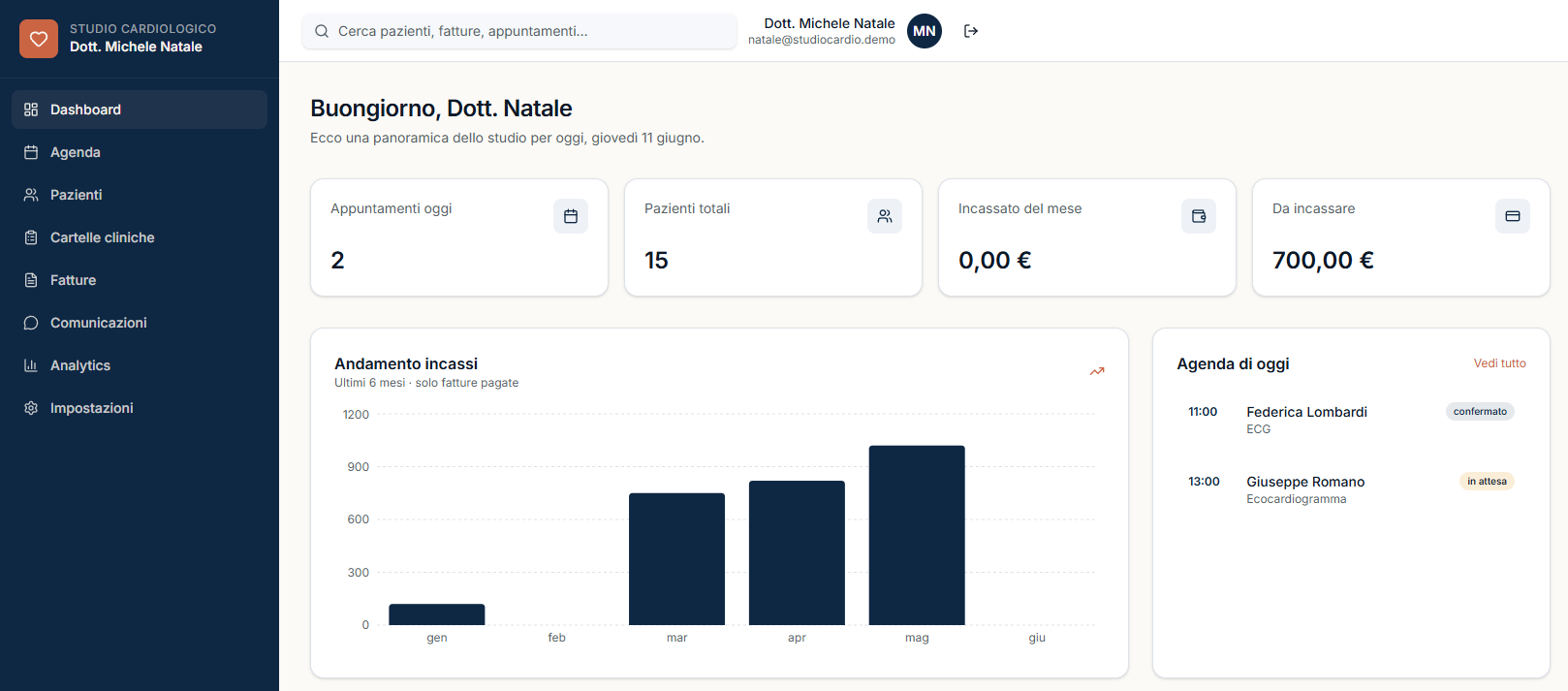 Gestionale screenshot 1