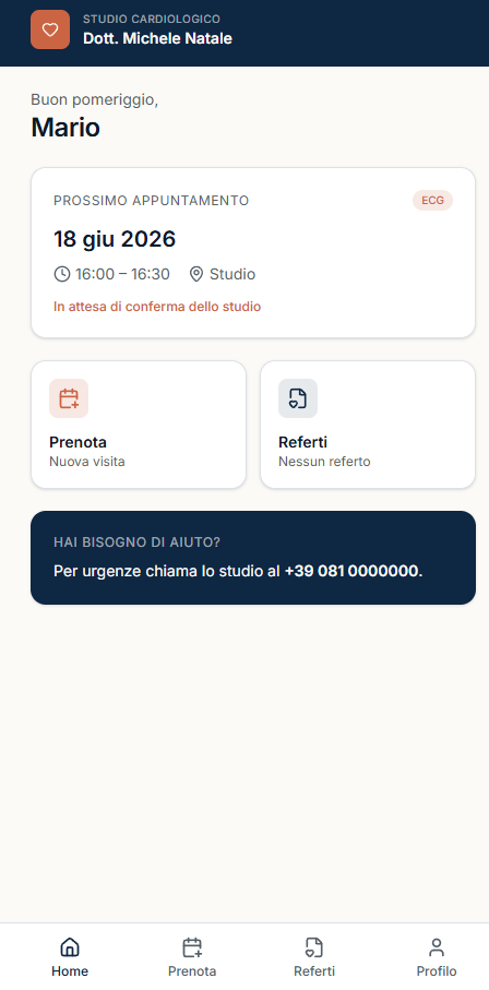 App paziente — home