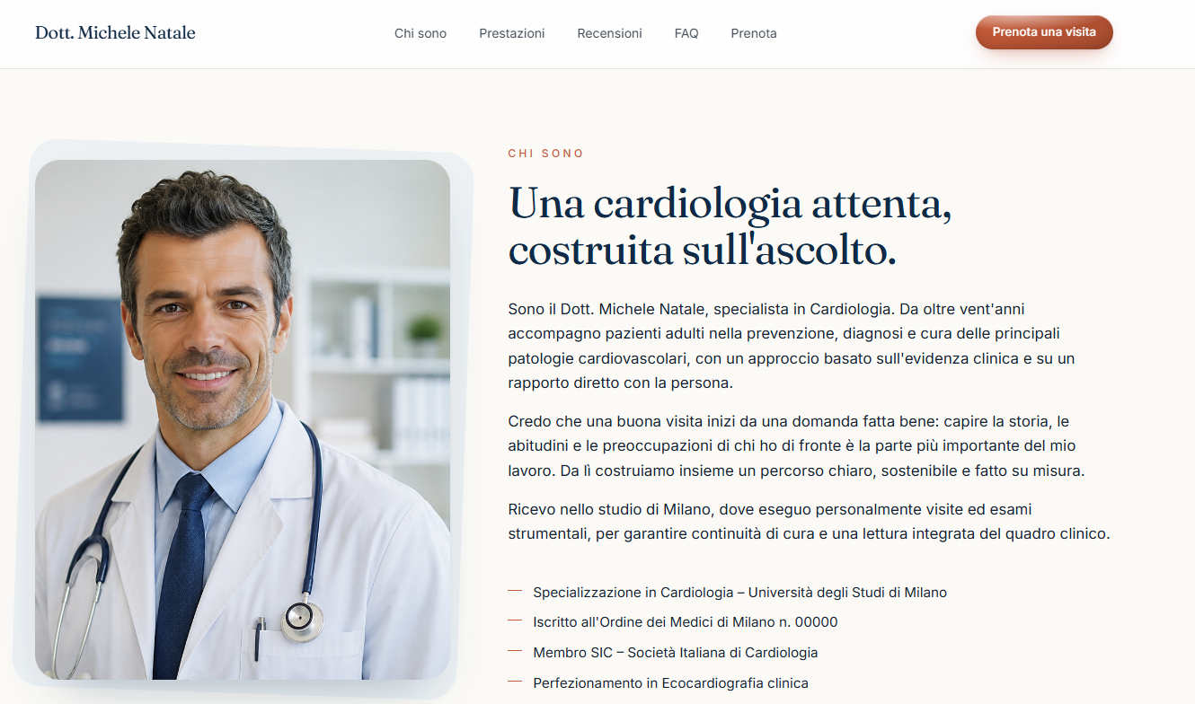 Sito vetrina screenshot 1